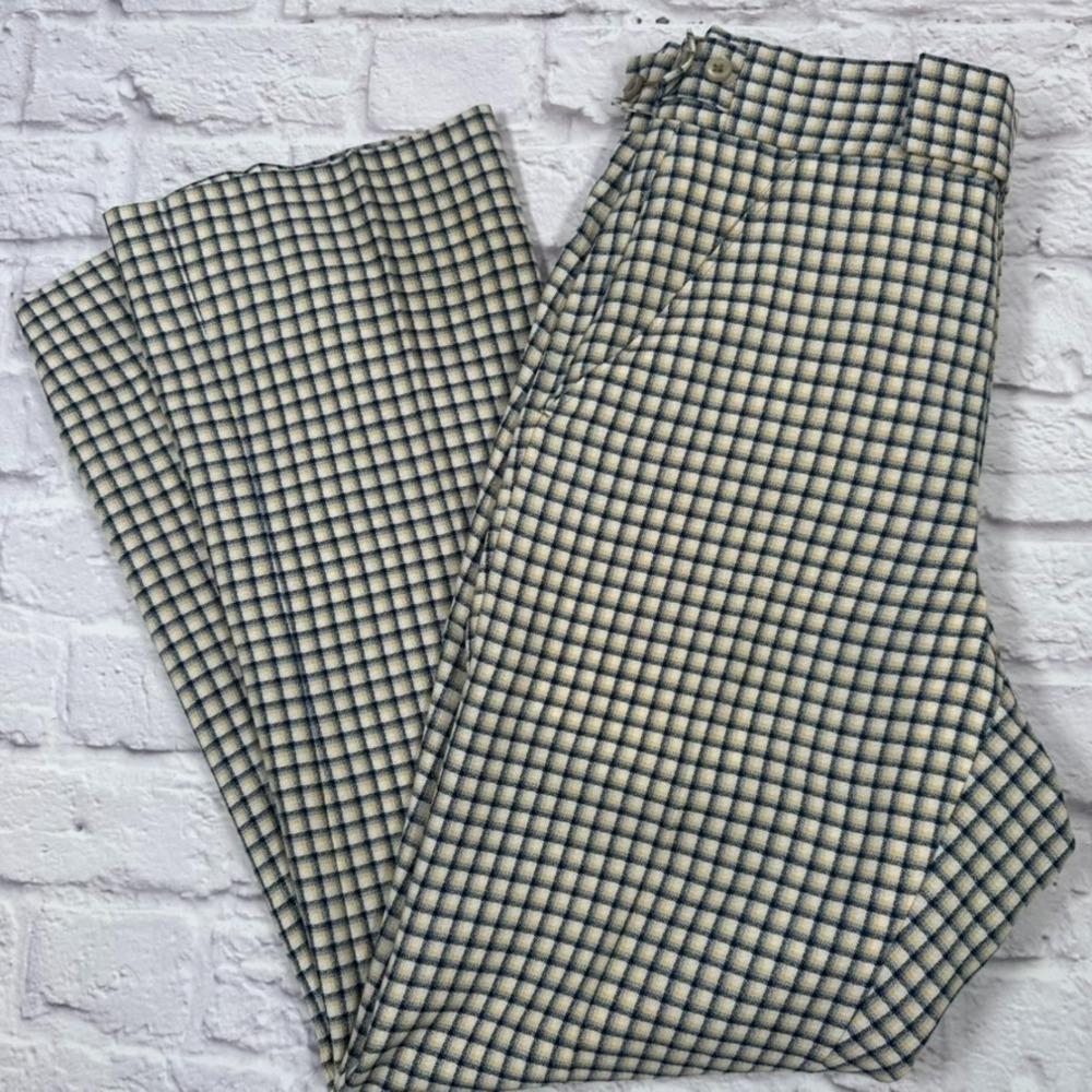 Vintage Hickey Freeman for Sakowitz Pants Mens‎ 30x29 Flat Front Checkered